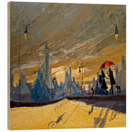 Holzbild Katzen - Justyna Kopania