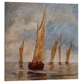 Alubild Pirogen mit gespannten Segeln - Justyna Kopania