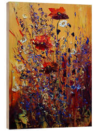 Holzbild Blumen - Justyna Kopania