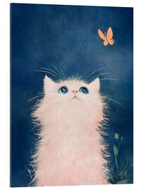 Gallery Print Katze und Schmetterling