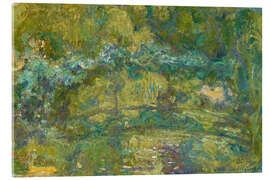 Acrylglasbild Fußgängerbrücke über den Seerosenteich - Claude Monet