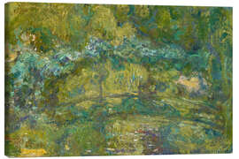 Leinwandbild Fußgängerbrücke über den Seerosenteich - Claude Monet