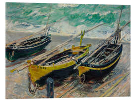 Acrylglasbild Drei Fischerboote