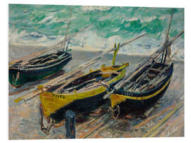 Hartschaumbild Drei Fischerboote