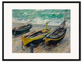 Gerahmter Kunstdruck Drei Fischerboote