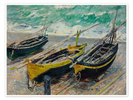 Poster Drei Fischerboote