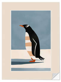 Wandsticker Pinguin auf Eis