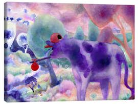 Leinwandbild Entlaufene Kuh - Josh Byer