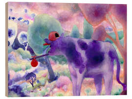 Holzbild Entlaufene Kuh - Josh Byer