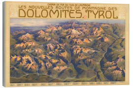 Leinwandbild Die neuen Bergstraßen in den Dolomiten, Tirol (Französisch)