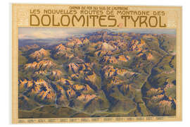 Hartschaumbild Die neuen Bergstraßen in den Dolomiten, Tirol (Französisch)