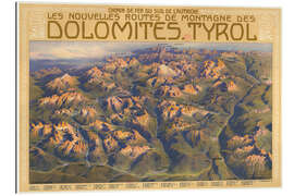 Gallery Print Die neuen Bergstraßen in den Dolomiten, Tirol (Französisch)