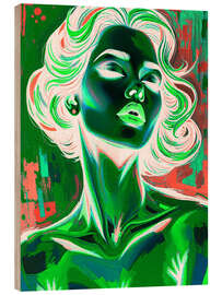 Holzbild Neidgöttin