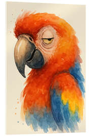 Tableau en verre acrylique Sleepy parrot - Natalie Bruns