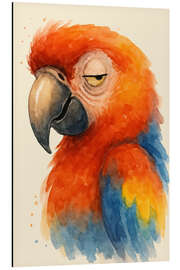 Alubild Schläfriger Papagei - Natalie Bruns