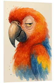 Hartschaumbild Schläfriger Papagei - Natalie Bruns