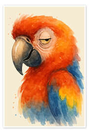 Wandbild Schläfriger Papagei - Natalie Bruns