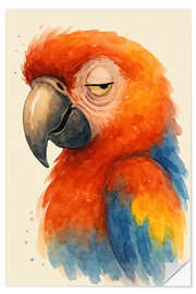 Wandsticker Schläfriger Papagei - Natalie Bruns