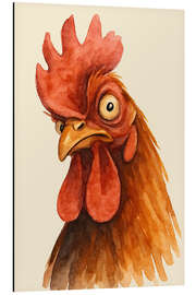 Magnettafel Lustiges Hahnporträt