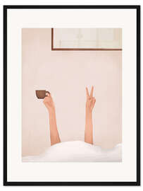 Gerahmter Kunstdruck Guten friedlichen Morgen