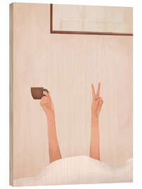 Holzbild Guten friedlichen Morgen