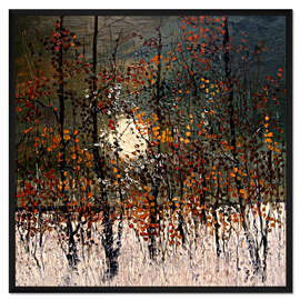 Gerahmter Kunstdruck Wintermond - Justyna Kopania