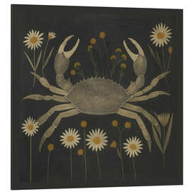 Magnettafel Krabbe mit Gänseblümchen