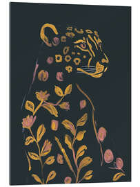 Acrylglasbild Blumengepard