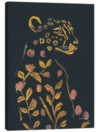 Leinwandbild Blumengepard