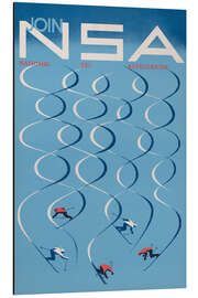 Tableau en aluminium Join the National Ski Association - Vintage Ski Collection