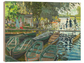 Holzbild Badende in La Grenouillère - Claude Monet