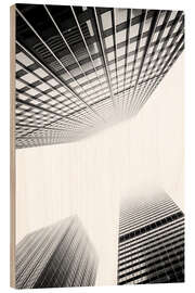 Holzbild Wolkenkratzer in Manhattan