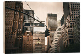 Holzbild Mitten in New York - Flo Klein