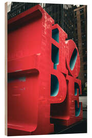 Holzbild Hope Schriftzug in New York - Flo Klein