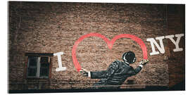 Acrylglasbild Love New York Grafitti - Flo Klein