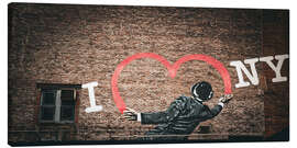 Leinwandbild Love New York Grafitti - Flo Klein