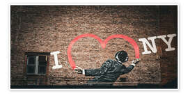 Wandbild Love New York Grafitti - Flo Klein