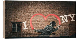 Holzbild Love New York Grafitti - Flo Klein