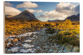 Holzbild Herbstlandschaft auf der Isle of Skye, Schottland - Moqui, Daniela Beyer