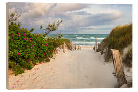 Holzbild Strandzugang zur Ostsee - Moqui, Daniela Beyer