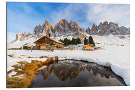 Aluminium print Snow on the Geisleralm - Moqui, Daniela Beyer