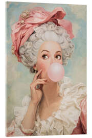 Tableau en verre acrylique Madame Pompadour with chewing gum - UtArt