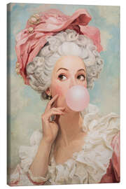 Leinwandbild Madame Pompadour mit Kaugummi - UtArt