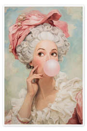 Wandbild Madame Pompadour mit Kaugummi - UtArt