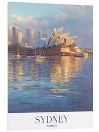 Hartschaumbild Sydney Retro Reisekunst