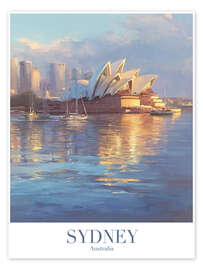 Poster Sydney Retro Reisekunst - TAlex