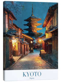 Leinwandbild Kyoto, Japan, Retro Reisekunst