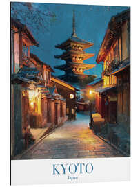 Magnettafel Kyoto, Japan, Retro Reisekunst