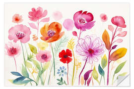 Wandsticker Wunderliche Mittsommer-Wildblumen