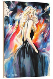 Holzbild Unbetitelte Lügen und Regenbögen - EllectraArt